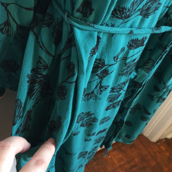Ava & Viv turquoise floral print button dress 3X - Picture 4 of 8
